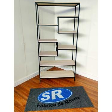 Imagem de Prateleira Industrial de Nichos Amadeirada