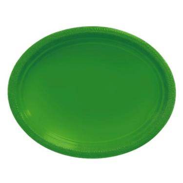 Imagem de Prato papel liso verde bandeira ecologico 18cm c/10unidade - Silver Fe
