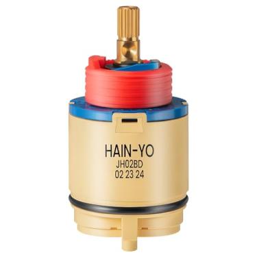 Imagem de Enhon Substituição do cartucho de disco cerâmico de equilíbrio de pressão para OP-340009, substituição de cartucho de torneira compatível com válvulas de banheira e chuveiro Olympia