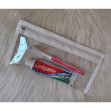 Imagem de Necessarie kit higiene pessoal - Plástico cristal transparente , Branc
