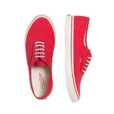 Imagem de Tênis Redley IR 10 Superbásico Vermelho 43 - Homens Adultos - Tênis - Sapato - Sneaker - Caminhada - Casual - Bico Redondo - Cadarço - Médio - Inverno, Primavera - 43