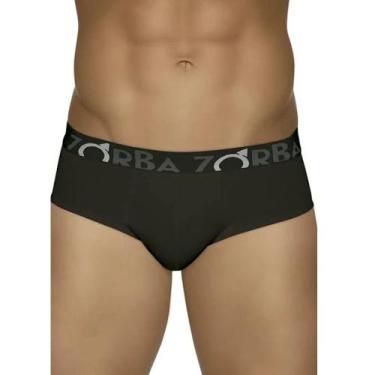 Imagem de Cueca Zorba Slip Stylo 643 Forro Frontal 100% Algodão, P, Preto