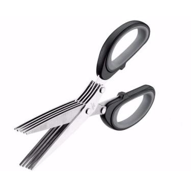 Imagem de Tesoura Para Verduras Vegetais Multi Cortes Lamina Inox