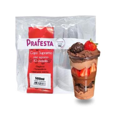 Imagem de Kit 150 Copos Descartáveis Cristal 500ml - Luxo - Embanet Comercio De 