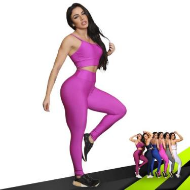 Imagem de CONJUNTO Fitness Feminino TOP ALÇA FINA + Calça LEG BÁSICA Sports Trei