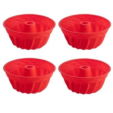 Imagem de Kit 4 Formas Redonda de Silicone Sortida Espiral Sobremesa - QUALITY H