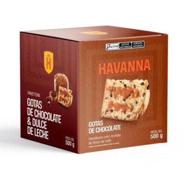 Imagem de Panetone Recheado Gotas de Chocolate Doce de Leite 700g - Havanna