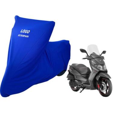 Imagem de Capa De Cobrir Moto DafraCitycom S 300 De Tecido Lycra - Mz, Azul