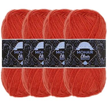 Imagem de JubileeYarn Fio de Elixir Mohair – Mistura de Lã Grossa – 100 g/novelo – Mimosa – 4 novelos