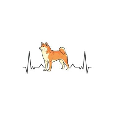 Imagem de Shiba Inu Notebook: Shiba Inu Heartbeat Akita / 6x9 Inches / 120 graph sites Sites