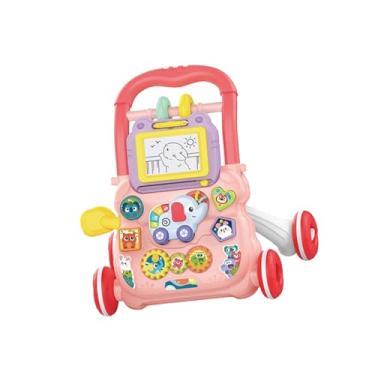 Imagem de TTETTZ Bebê Empurrar Andando Brinquedo Infantil Andando Brinquedo Educação Precoce Inteligência Brinquedo Música Brinquedo 12 18 18 Meses Meninos E Meninas B, Rosa