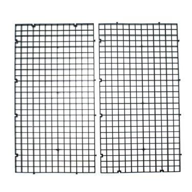 Imagem de MTQY 2 peças bandeja divisória de malha emendável de plástico para aquário de 30 x 15 cm bandeja de filtro preta para aquários de água doce e salgada