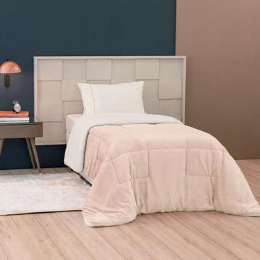 Imagem de Cobertor SOLTEIRO dupla face sherpa manta fleece matelasse - SAFIRA EN