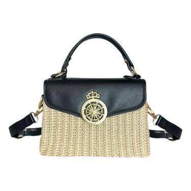 Imagem de Bolsa Feminina De Palha Sintética Para Praia E Piscina Verão - Alwy