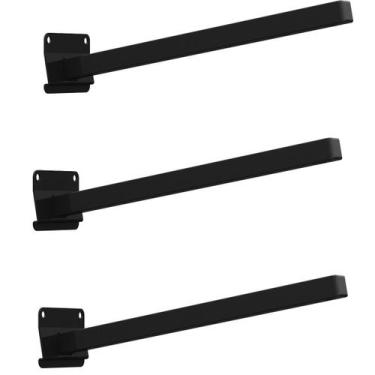 Imagem de Kit 03 Suportes Inclinação Haste De Refletor Led Parede Fachada Banner