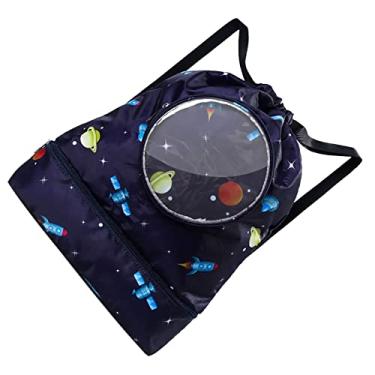 Imagem de Mochila de Praia para Natação, Padrão de Desenho Animado Com Cordão e Alça de Ombro Ajustável para Crianças para Corrida (Espaço Grande)