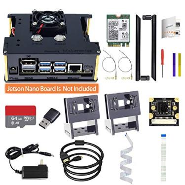 Imagem de Makeronics Kit De Desenvolvedor Para Módulo De Câmera Jetson Nano -Imx 219-77 Com Estojo Para Câmera | Cartão Tf De 64 Gb Classe 10 Com Leitor De Cartão, Estojo De Acrílico Jetson Nano Para A02 E B01