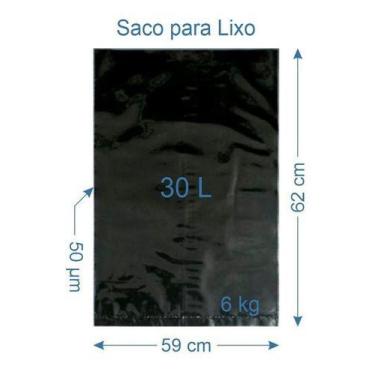 Imagem de 500 Sacos Para Lixo Reforçado 30 Litros - Higipack