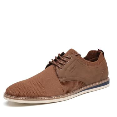 Imagem de DECARSDZ Sapato masculino casual de malha respirável Oxford confortável moderno Derby tênis de caminhada, Marrom, 41