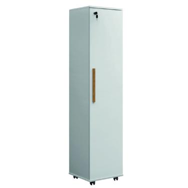 Imagem de Armário Multiuso Lavanderia Com Chave e Rodízios 1 Porta Lune Branco J&A