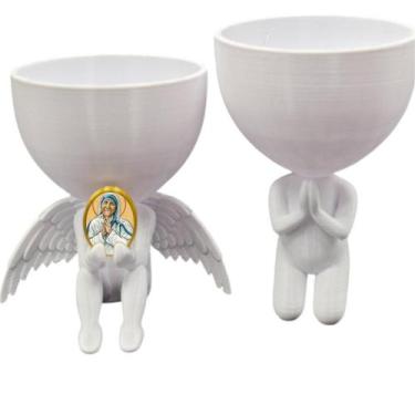 Imagem de Kit Decoração Santa Teresa de Calcutá Anjinho  Oração - Point da Fe