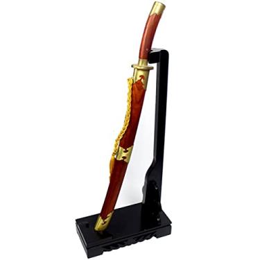 Imagem de Suporte de espada prateleira de espadas de várias camadas para piso, suporte para exibição de espadas, suporte para katana, prateleira para espadas, suporte vertical para piso, prateleira para armas