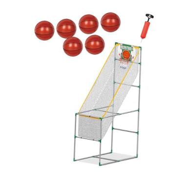 Imagem de YIJU Crianças Arcade Arcade Basketball Game Fun Atividade Crie facilmente argas de basquete de brinquedos esportivos, com 6 Bola, 1.39m