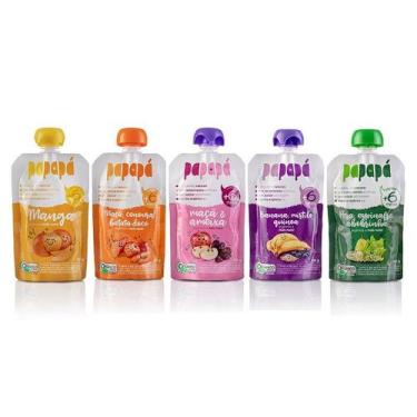 Imagem de Kit 5 Papinhas Orgânicas Papapá Todos 5 Sabores - 1 de cada