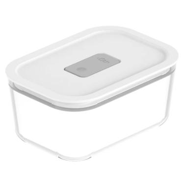 Imagem de Pote De Vidro Hermético 725ml Marmita Comida Ou Branco Fresh Lock Mantimento