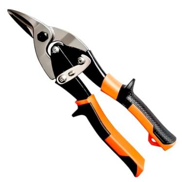 Imagem de Tesoura Manual para Chapa 10" Corte Direito ou Esquerdo Precisa Durável em Aço Lâmina Dentada Cabo Antiderrapante Resistente e Confortável para Profissionais JHJ