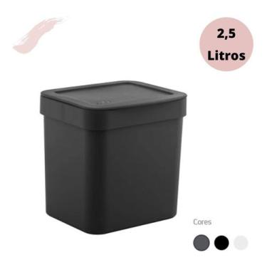Imagem de Lixeira Para Pia De Cozinha ou Lavabo 2,5 Litros de Capacidade Linha T