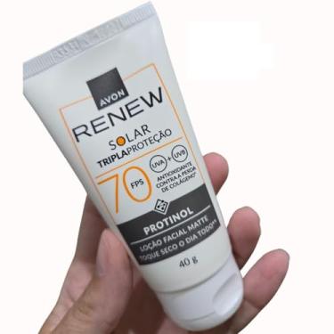 Imagem de Avon Renew Protetor Solar Facial FPS 70, Toque Seco Matte, Tripla Proteção UVA/UVB, 40g