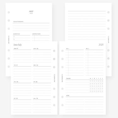 Imagem de MAY PAPER CO. Recarga de planejador semanal compacto Franklin Covey 2025/2026, agenda semanal em duas páginas para FC Compact, Personal Filofax e LV MM Agenda de 6 anéis (semanal com rastreador)