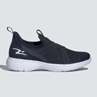 Imagem de Tênis Jogging Feminino 9016F- - Adrun, 37, Preto, Branco