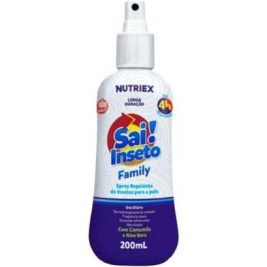 Imagem de Repelente de Insetos Spray Sai Inseto Family 4 Horas 200ml Nutriex
