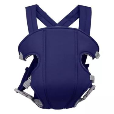 Imagem de Canguru Ergonômico para Bebê, 12 Posições, 3 em 1, Azul Marinho