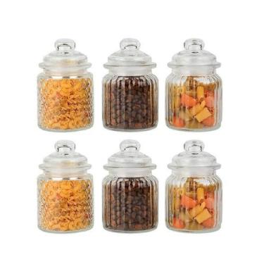 Imagem de Conjunto 6 Potes Vidro Hermético 300Ml Class Home