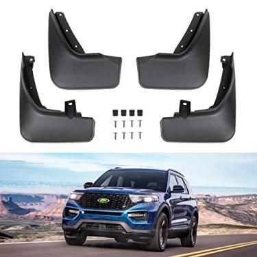 Imagem de Conjunto de protetores de lama para para-choque dianteiro e traseiro Autorder para Ford Explorer 2020-2021