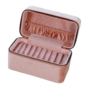 Imagem de predolo Caixa organizadora para guardar pulseiras, suporte para pulseiras, caixa de joias para exibição de anéis, lojas de brincos, mulheres, senhoras, casa, Rosa