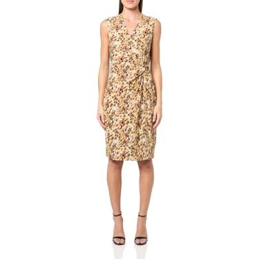 Imagem de Kasper Envoltório feminino sem mangas, Narciso/Baunilha Ice Multi, 21 Plus Size