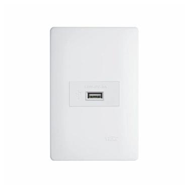 Imagem de Tomada USB Fame Habitat 15W com Placa 4x2 Branca