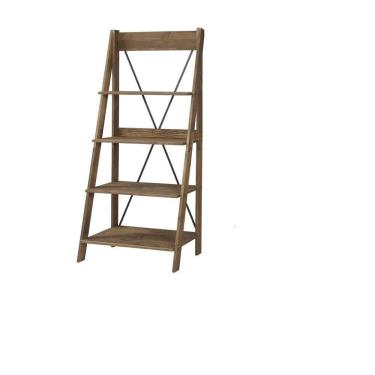 Imagem de Estante 4 Prateleiras Madeira Maciça Roma Castanho