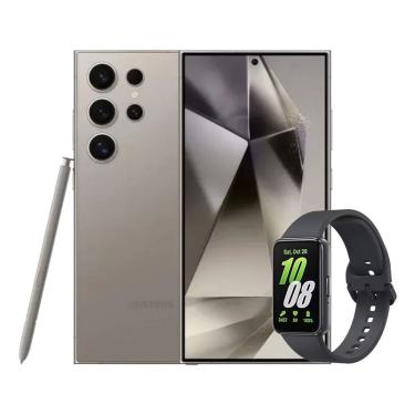 Imagem de S24 Ultra (256GB) - Titânio Cinza + Galaxy Fit3 - Grafite