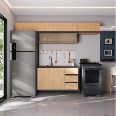 Imagem de Cozinha Modulada 5 Peças 4 Aéreos 1 Balcão Nara Cabecasa Madeiramadeira Avena