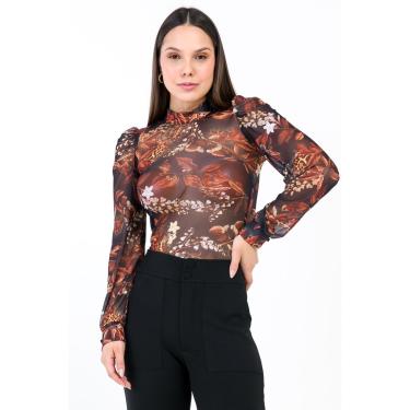 Imagem de Blusa PKS Manga Longa Tule Animal Print-GG-Feminino