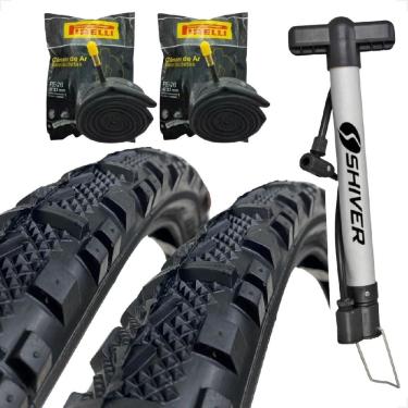 Imagem de PAR Pneu Bike Bicicleta Mtb Shiver Misto Aro 26 x2.125 Kenda K847 PAR camara 26 pirelli bomba DE AR