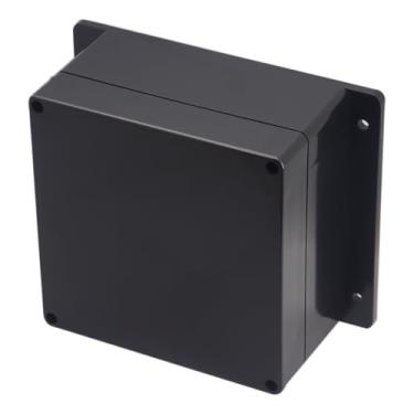 Imagem de Project Box Caixas elétricas pretas de plástico ABS IP65 à prova d'água DIY caixa de junção eletrônica com orelha fixa 6,3 x 6,3 x 3,5 polegadas (160 x 160 x 90 mm)