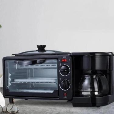 Imagem de Forno Forninho 3 Em 1 Cafeteira Grelha Multifuncional Compacto Forno E