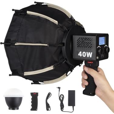 Imagem de Luz de vídeo LED com alça M60 com caixa macia Protable Mini COB LED bicolor 2500-8500K CRI≥95 TLCI≥97 bateria embutida 3400mAh luzes de estúdio fotográfico Vlog Shoot Fill Lighting 8 cenas (M60 com