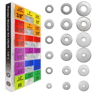 Imagem de Sortimento de lavadoras EEEEE Fender Washers SAE 304 em aço inoxidável